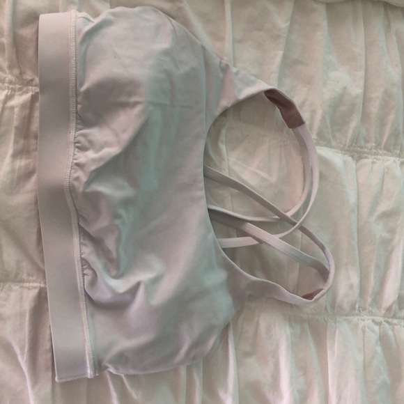White Lululemon Energy Bra, Size 8